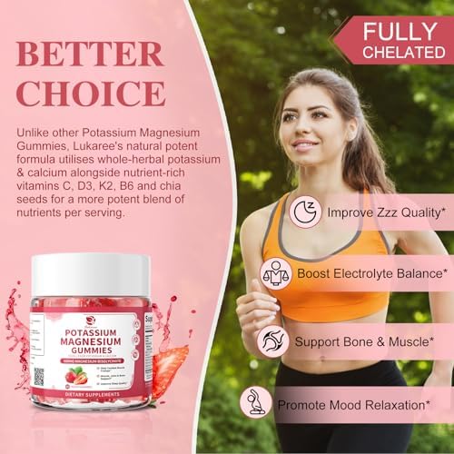 Lukaree high absorption chelated magnesium glycinate 500mg daily dietary supplement gummies.