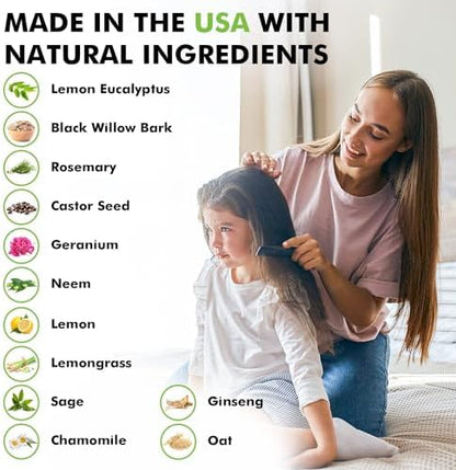 Family size non-toxic lice treatment kit with large 32 ounce WipeOut bottle.