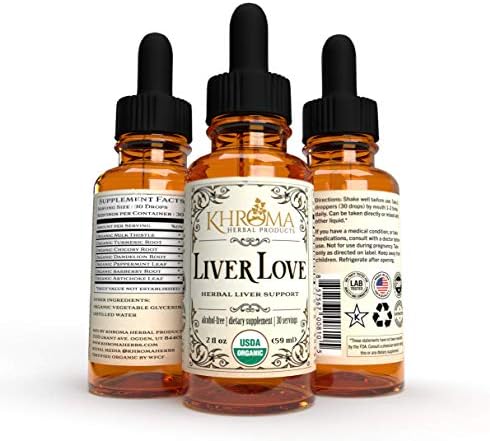 Khroma Herbal Products Liver Love dropper application view illustrating how to measure liquid dietary supplement.
