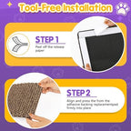 Durable pet friendly wall cat scratcher showing secure attachment components.