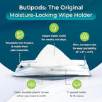 Two Butipods clear slim wipe pouches for diaper bags