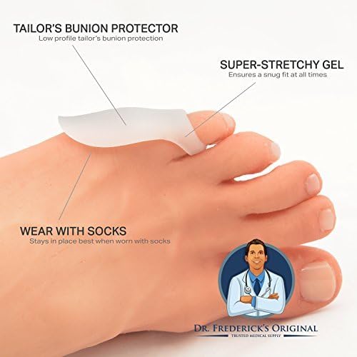Pinky toe bunionette relief pads for friction reduction