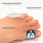 Pinky toe bunionette relief pads for friction reduction
