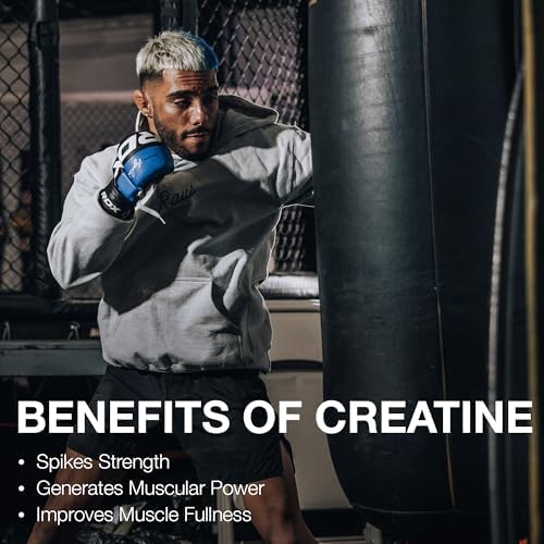 Raw Nutrition Creatine Monohydrate supplement container side view