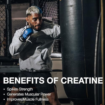 Raw Nutrition Creatine Monohydrate supplement container side view