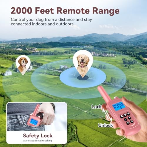 PetVogue humane dog training system packaging showing the complete kit including the pink strap and USB charging cables.