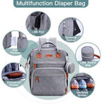 ISMGN travel nappy bag highlighting insulated bottle pockets