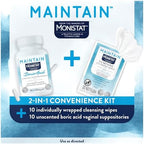 Monistat 2-in-1 feminine care kit for vaginal pH balance and odor management