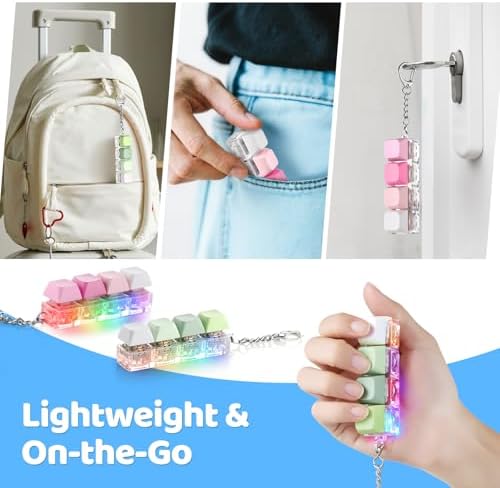 Transparent mechanical switch keyboard clicker with light effect
