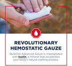 Three inch by twenty four inch hemostatic dressing roll out instruction side