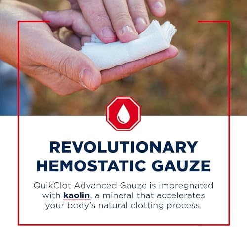 Three inch by twenty four inch hemostatic dressing roll out instruction side