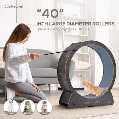 Sturdy large feline treadmill with built in safety lock