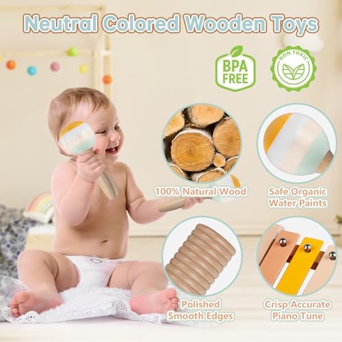 Toddler educational music set arrangement highlighting aesthetic bohemian design elements