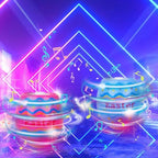 Children playing with Pinkiwine LED spinning tops