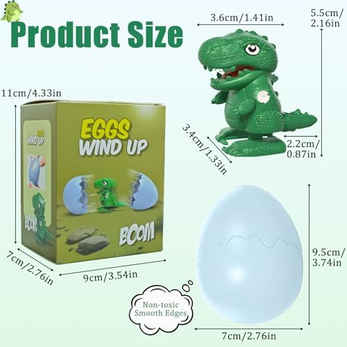 PMDYBY dinosaur walking collectible toy standing outside of its reusable plastic egg casing