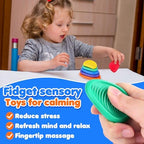 Close up of textured soft silicone sensory stones