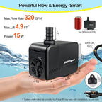 BaoZqua fifteen watt submersible pump showing the robust copper wire motor construction.