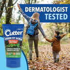 Cutter poison ivy fast itch relief scrub being applied to skin for outdoor care.