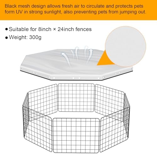 Selacca pet fence top cover highlighting the sixteen high strength elastic rope knots secured to the metal frame wire.