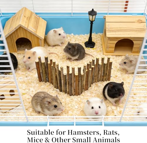 Bendable Hamster Bridge with Cage Platform, Approx. 12 in Wooden Fence for Hamster Cage Accessories, Flexible Pine Ladder Divider for Syrian Dwarf Hamster, Gerbil, Rat & Mouse - Image 7