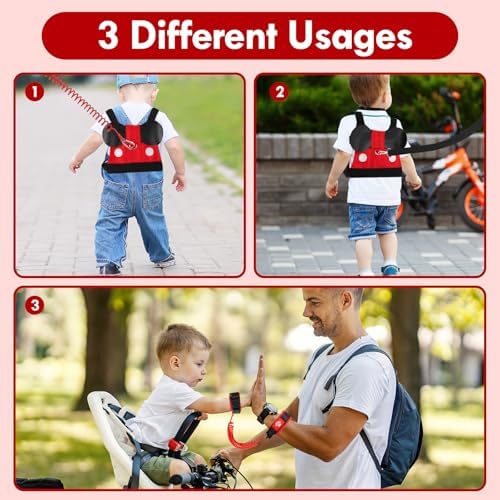 Child wearing Lehoo Castle Mickey toddler backpack harness