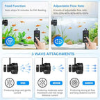 Hygger fish tank wave pump operating inside a small five to ten gallon freshwater setup