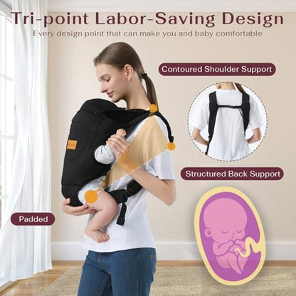 Shiaon premium infant carrier showing quick secure buckle mechanism