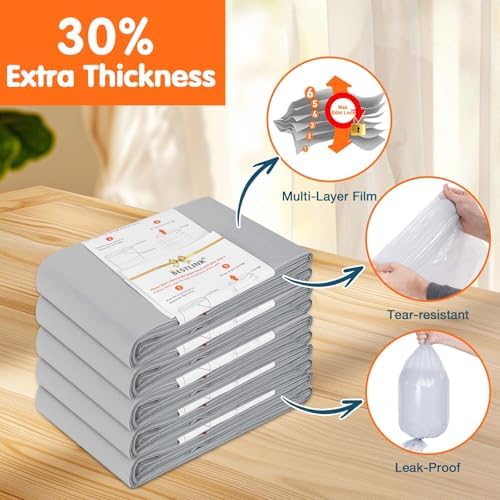 BestLink 8 pack refill liners positioned next to Dekor Plus pail