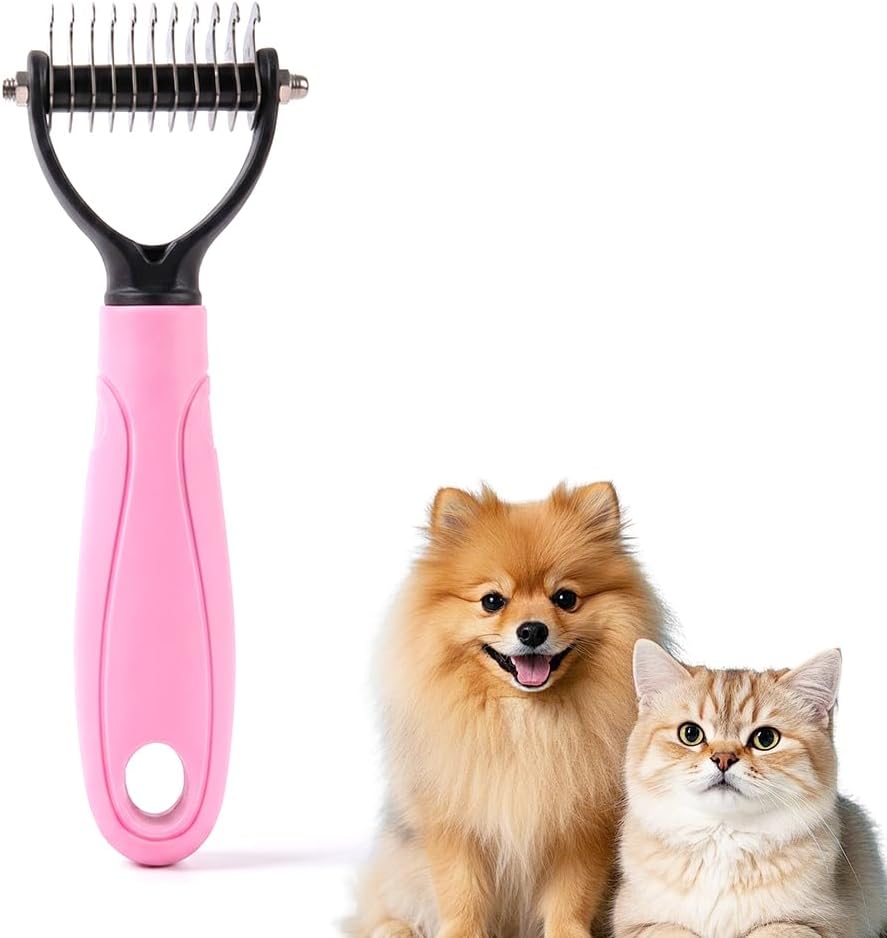 Pet Grooming Tool, 2026 New Undercoat Rake Deshedding Brush for Dogs & Cats, Double Sided Dematting Comb for Detangling Long Matted Fur (Blue, Large) - Image 12