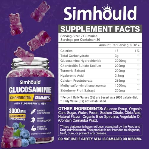 Chewable blueberry flavored gummy bears close up view
