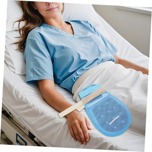 Side view of patient safety mitts designed to prevent self-extubation.