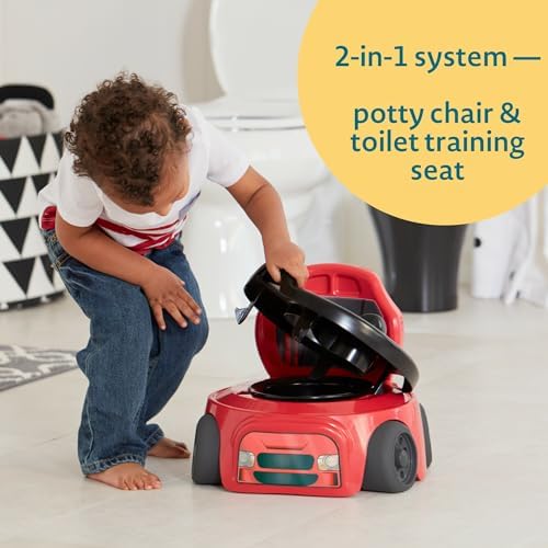 Detachable toilet seat ring from racer potty system