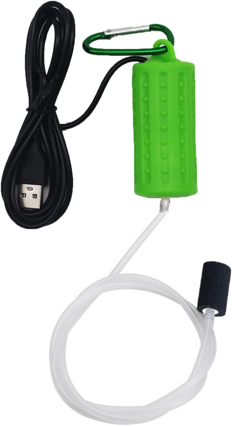 Aquarium Air Pump Mini USB Fish Tank Oxygen Air Pump Portable Ultra Silent Air Aerator Pump Energy Saving Oxygen Bubbler with Air Stone and Single Outlet Silicone Tube 1W - Image 13