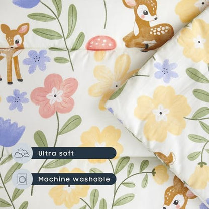 Wake In Cloud kindergarten nap mat with integrated name tag pocket details