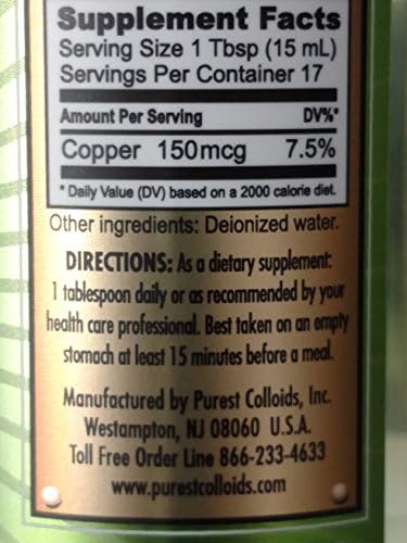 Authentic imported USA skincare supplement bottle of MesoCopper colloidal copper showing clear liquid details.