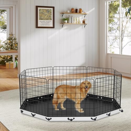 Selacca weather resistant dog playpen canopy top providing shade and rain protection in a backyard setting.