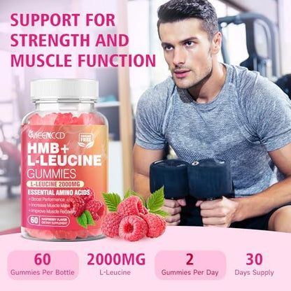 Meenccd HMB and L-Leucine gummies for gym workout recovery