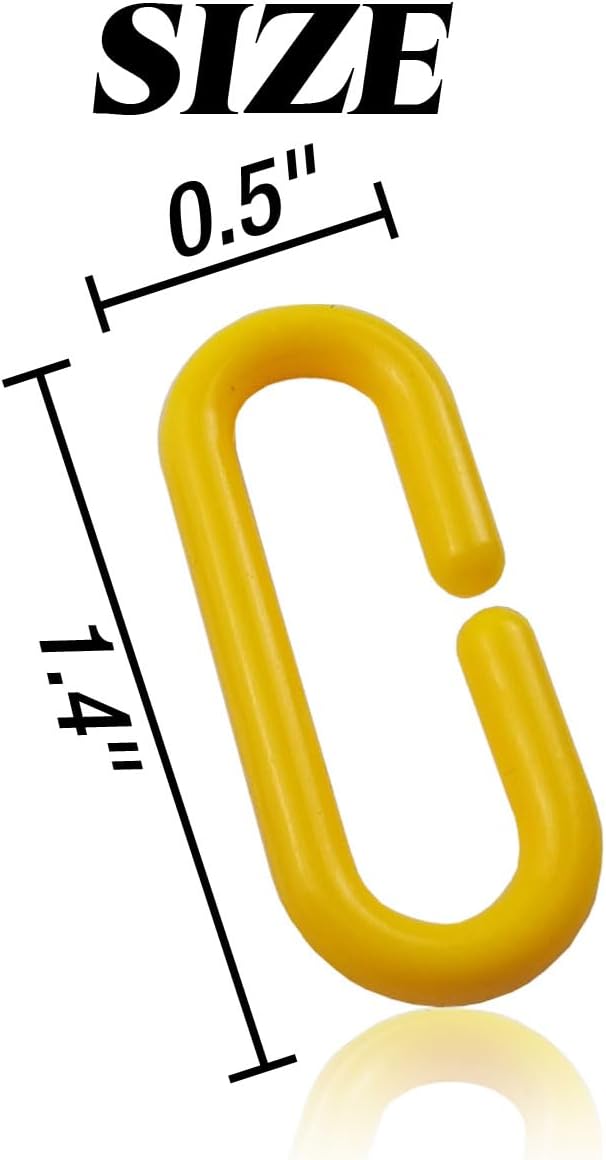 RONYOUNG 620PCS Rainbow C-Clips Plastic Chain Links, Bird Swing & Climbing Chain Cage Toy Clips & Hooks, DIY Kids Learning Toys for Classroom, Suitable for Sugar Glider, Rat, Parrot, Bird - Image 2