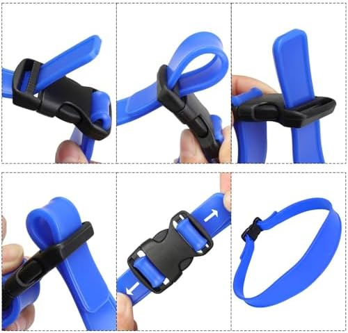 Close up of the non slip blue silicone hair fade guide