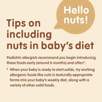 Authentic Happy Family Organics baby food pouch close up demonstrating the secure twist cap safety feature