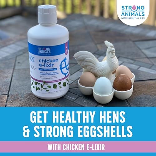 Strong Animals E-lixir - Daily Water Additive for Chickens 32 oz, Natural Chicken Vitamins for Water with Organic Oregano Oil, Prebiotics, Calcium, Vitamins D & E & Electrolytes for Poultry - Image 6