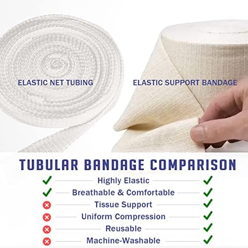Packaging of EVERLIT Care tubular bandage showing size F specifications.