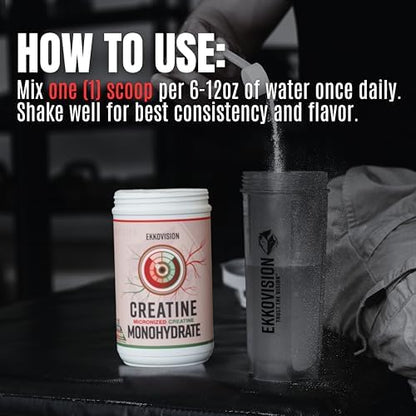 Athlete mixing unflavored creatine in a shaker bottle