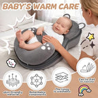 Infant using Kornsurte pillow for comfortable tummy time mat