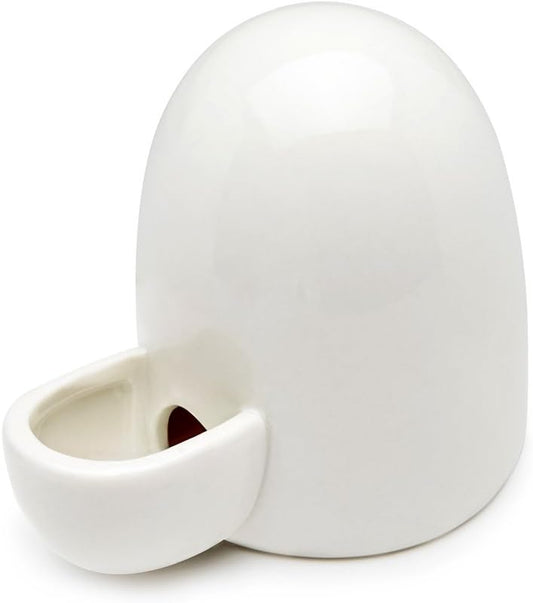Dahey Drinking Water Feeder Ceramics Slient Bottle Waterer Automatic Small Pets for Hamster Hedgehog Chinchilla Ferret Small Guinea Pig, White, 8Oz - Image 1