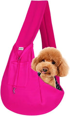 FDJASGY Small Pet Sling Carrier-Hands Free Reversible Pet Papoose Bag Tote Bag with a Pocket Safety Belt Dog Cat for Outdoor Travel Navy Blue - Image 10