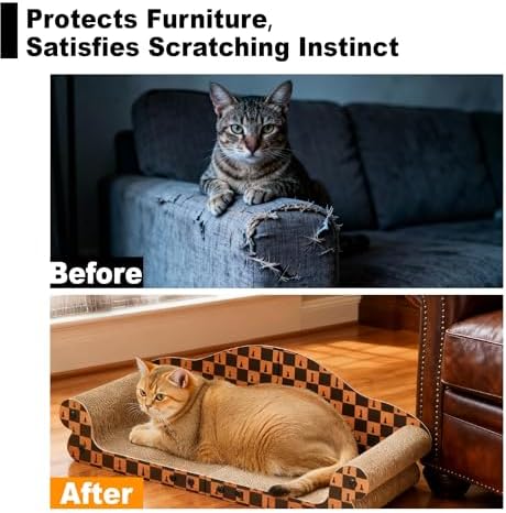 Markarbarka twenty seven inch cat furniture piece placed elegantly inside a modern living room.