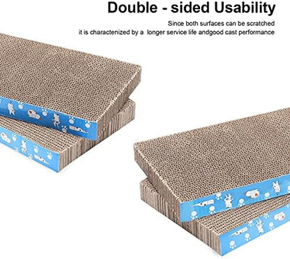 Top down perspective of the 17 inch Mankaide premium cat scratch pad showcasing the spacious lounge area.