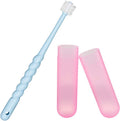 VTurboWay 360 degree pet toothbrush front view with soft bristles for small dog dental care.