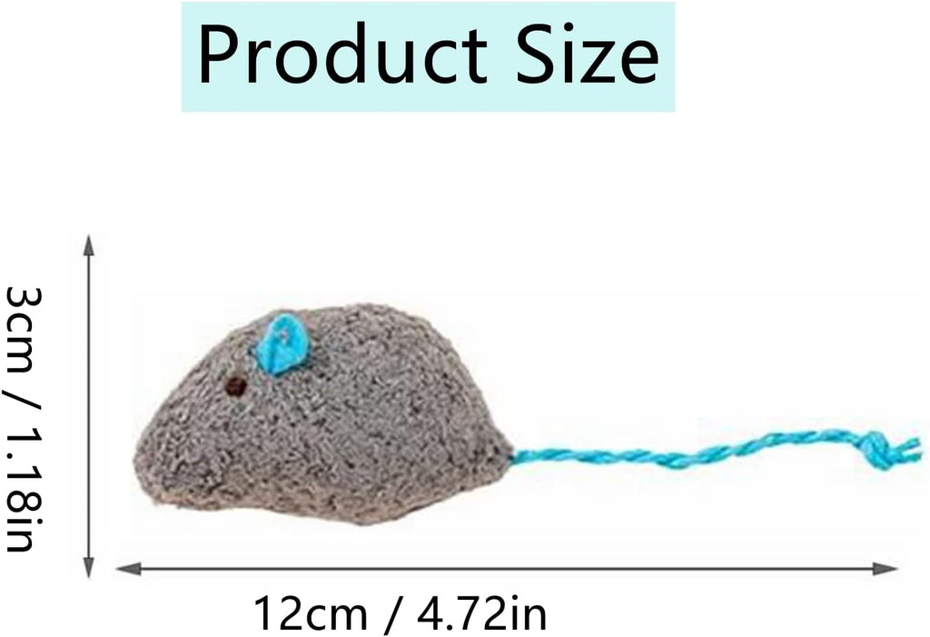 Durable cotton canvas cat chew toy with realistic rope tail
